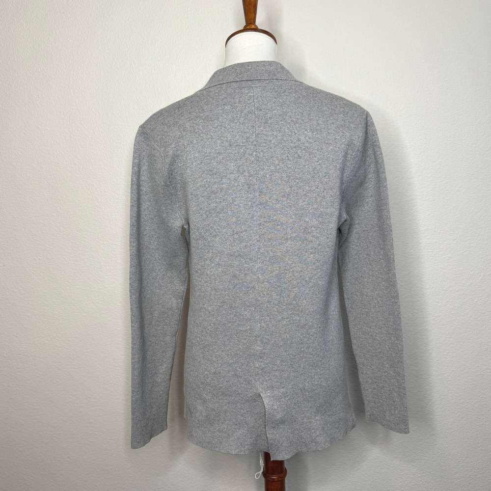 BANANA REPUBLIC Gray Cotton Blend Knit Blazer MEDIUM Lt Gray Casual‎ Office - Picture 6 of 11